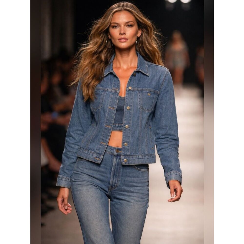 Patchington Medium Blue Denim Jacket for Women